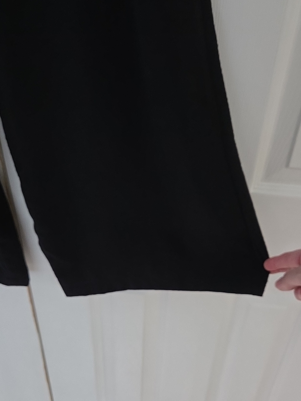 BLACK PALAZZO PANTS WIDE LEG LIGHTWEIGHT MATCHING TIE BELT WITH POCKETS M - Picture 4 of 8